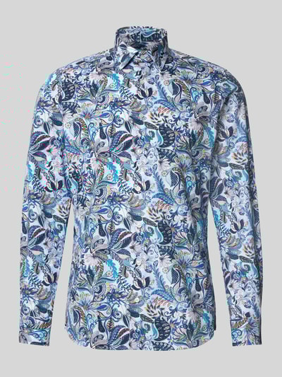 OLYMP Level Five Slim Fit Business-Hemd mit Kentkragen im Allover-Look Bleu 2