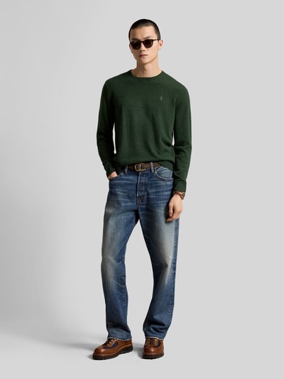 Polo Ralph Lauren Regular Fit Pullover aus reiner Wolle Dunkelgruen 1