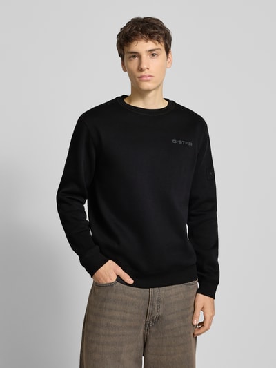 G-Star Raw Sweatshirt met labelprint Zwart - 4