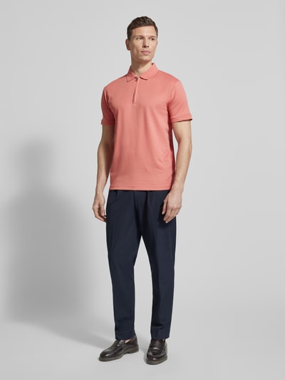 Selected Homme Regular Fit Poloshirt aus Bio-Baumwoll-Mix Modell 'FAVE' Altrosa 1