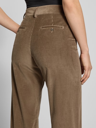 Weekend Max Mara Regular Fit Cordhose mit Bundfalte Taupe 3