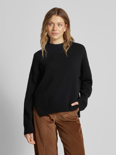 Drykorn Gebreide pullover met ronde hals, model 'LIZIELA' Zwart - 4