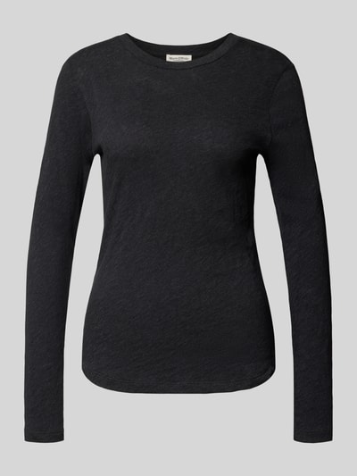 Marc O'Polo Shirt met lange mouwen met afgeronde zoom Antraciet - 1