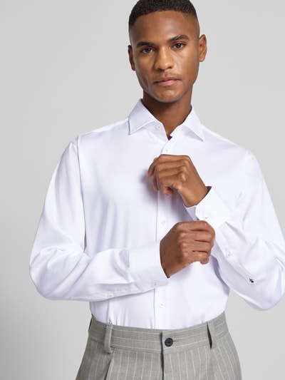 SEIDENSTICKER REGULAR FIT Koszula biznesowa o kroju regular fit z listwą guzikową Biały 3