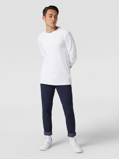 Only & Sons Chino met stretch, model 'Mark' Donkerblauw gemêleerd - 1