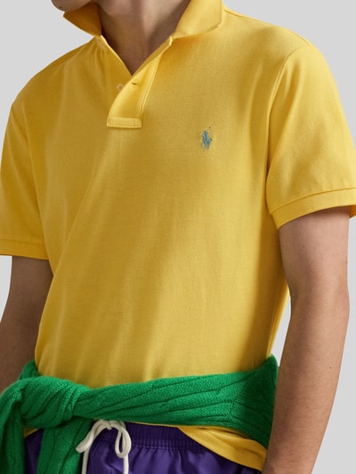 Polo Ralph Lauren Slim Fit Poloshirt aus reiner Baumwolle GELB 3