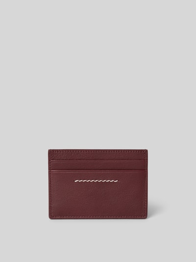 MM6 Maison Margiela Cardholder aus echtem Kalbsleder Mittelbraun 2