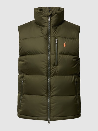 Polo Ralph Lauren Bodywarmer met labelstitching, model 'EL CAP' Olijfgroen - 2