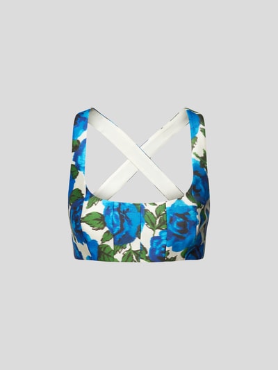 Philosophy di Lorenzo Ser Crop Top mit Allover-Motiv-Print Bleu 2