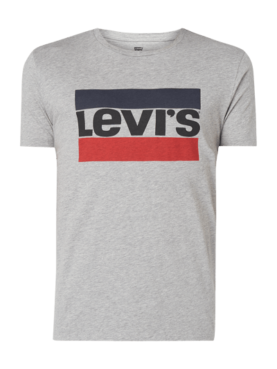 Levi's® T-shirt z nadrukiem z logo Średnioszary 2