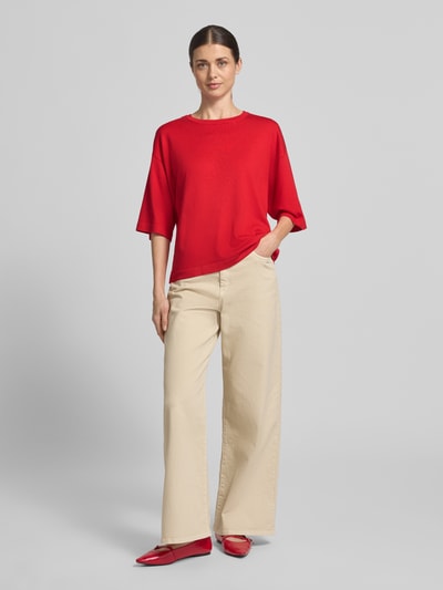 FREE/QUENT Strickshirt aus Viskose-Mix Modell 'Conny' Rot 1