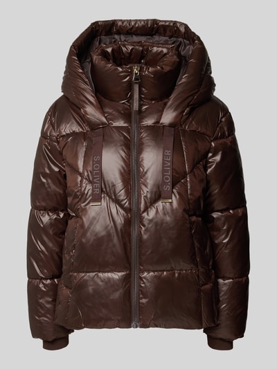 s.Oliver RED LABEL Boxy Fit Steppjacke mit Kapuze Dunkelbraun 2