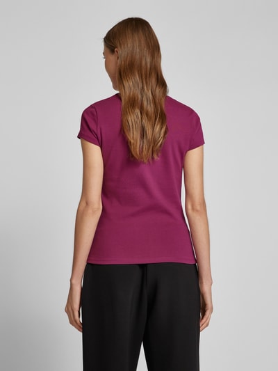 Guess Activewear T-Shirt mit Strasssteinbesatz Modell 'KIARA' Fuchsia 5