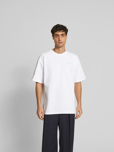 ISNURH Oversized T-Shirt mit Label-Detail Weiss 4