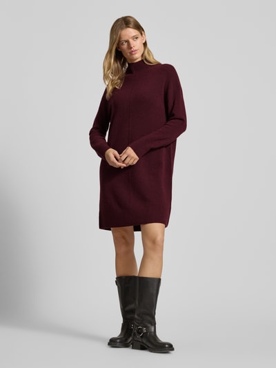 Marc O'Polo Denim Oversized gebreide jurk van scheerwolmix Bordeaux - 1
