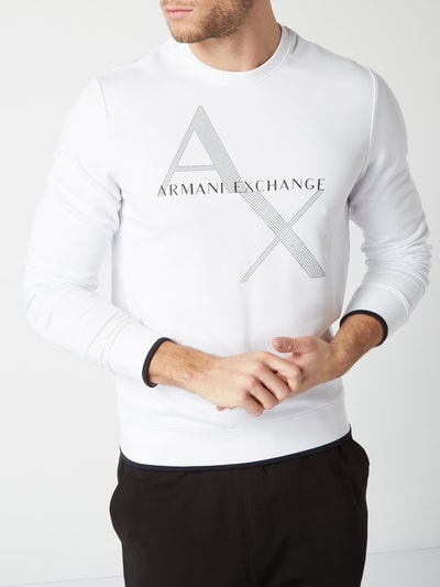 ARMANI EXCHANGE Sweatshirt mit Logo-Print Weiss 4