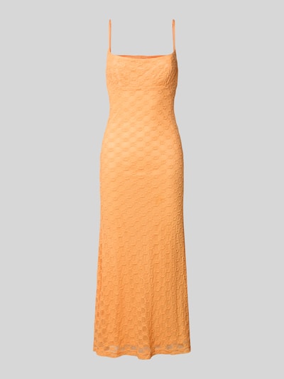 Bardot Midi-jurk met structuurmotief, model 'ADONI' Oranje - 2