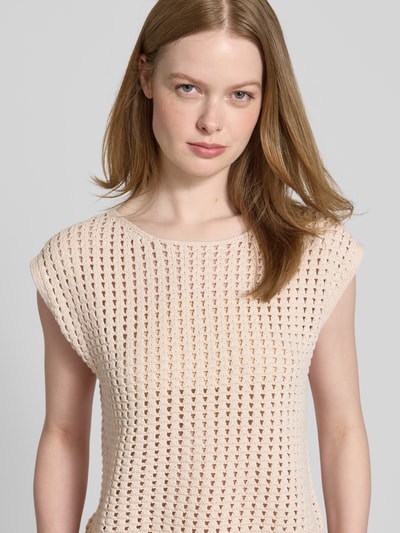 Someday Top met ajourpatroon, model 'TARISOL' Zand - 3