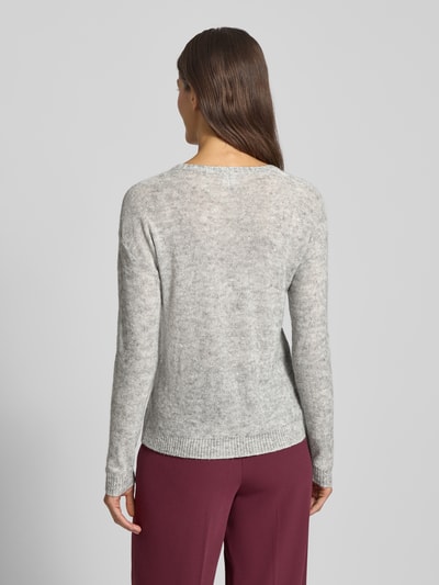 Brax Strickpullover aus Woll-Mix mit Pailletten Modell 'Lesley' Mittelgrau 5