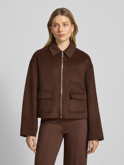 Smith and Soul Kurtka z kieszenią na piersi Czekoladowy 4