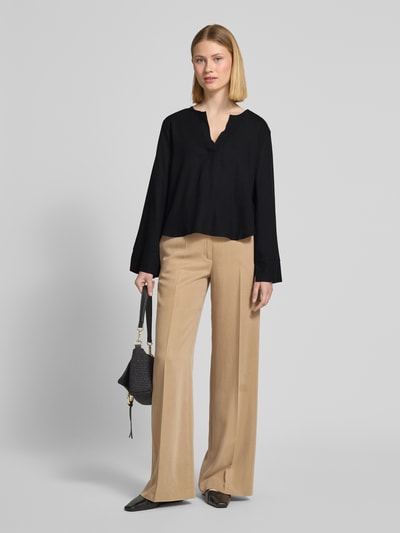 My Essential Wardrobe Blouseshirt met V-hals, model 'Dias' Zwart - 1