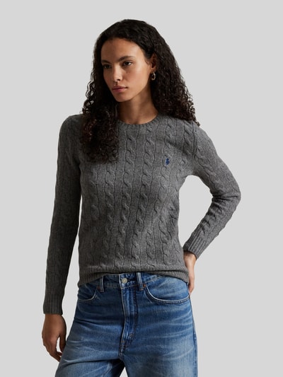 Polo Ralph Lauren Regular Fit Pullover aus Woll-Kaschmir-Mix 'JULIANNA' Mittelgrau Melange 4