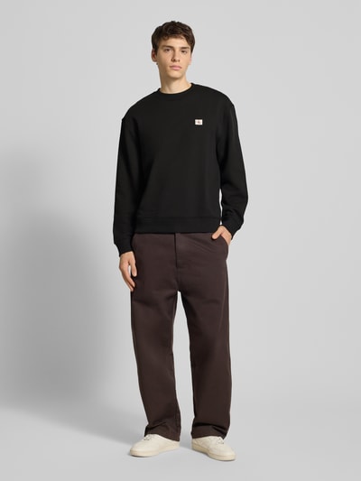 Calvin Klein Jeans Sweatshirt met labeldetail en ronde hals Zwart - 1