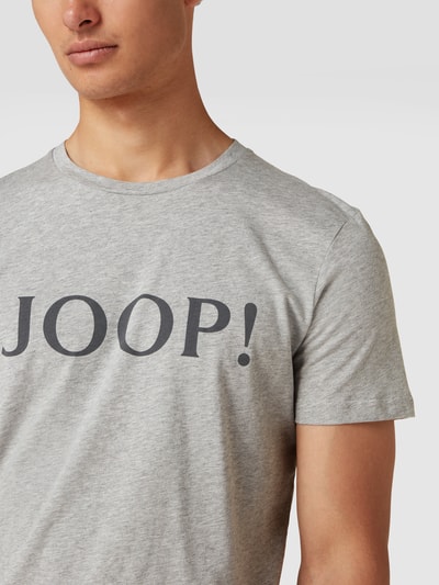 JOOP! Collection T-shirt met labelprint, model 'Alerio' Zilver - 3