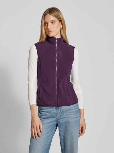 Christian Berg Woman Fleecegilet met opstaande kraag Paars - 4