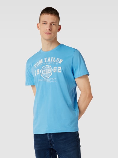 Tom Tailor T-Shirt mit Label-Print Tuerkis 4