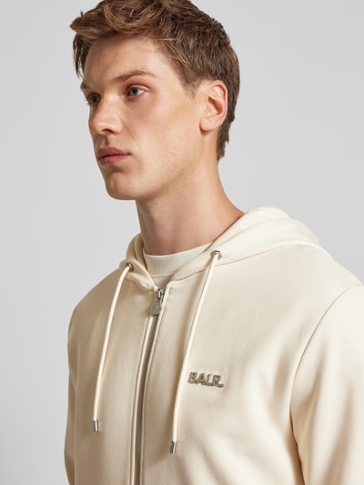 Balr. Sweatjacke mit Label-Applikation Modell 'Q-Series' Offwhite 3