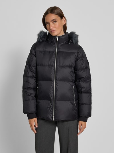 Calvin Klein Womenswear Steppjacke mit Stehkragen und Zweiwege-Reißverschluss Black 4