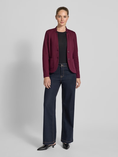 Tom Tailor Regular fit korte blazer in gestructureerde look Bordeaux - 1
