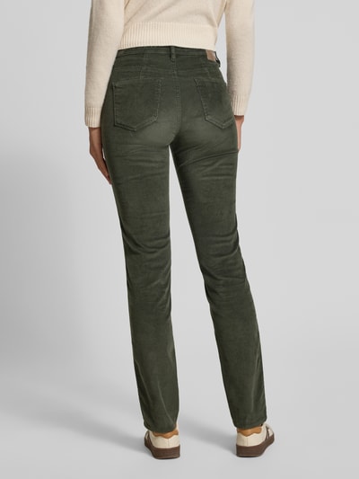 Brax Spodnie sztruksowe o kroju slim fit z mieszanki bawełny model ‘Mary’ Ciemnozielony 5