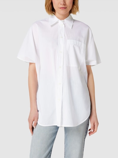 Marc O'Polo Loose fit overhemdblouse met borstzak Wit - 4