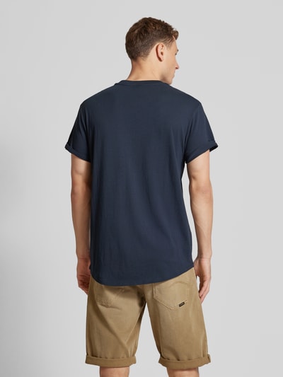 G-Star Raw T-shirt met labelprint Marineblauw - 5