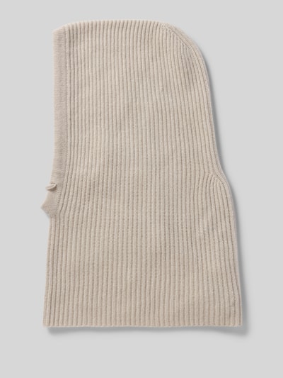 Seeberger Balaclava aus reinem Kaschmir in Strick-Optik Stein 1