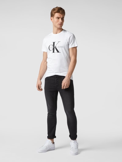 Calvin Klein Jeans T-Shirt mit Logo-Print  Weiss 1