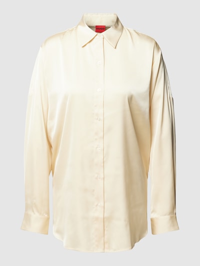 HUGO Overhemdblouse in satijnlook, model 'Ecosy' Beige - 2