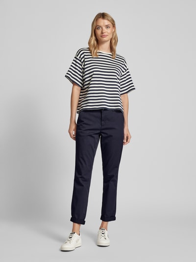 More & More Regular fit stoffen broek met steekzakken Marineblauw - 1