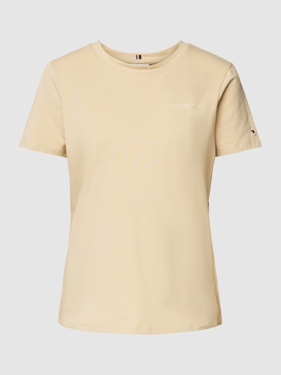 Tommy Hilfiger T-Shirt mit Label-Print Modell '1985' Beige 2