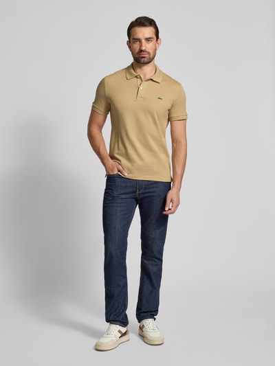 Lacoste Slim Fit Poloshirt aus reiner Baumwolle Beige 1