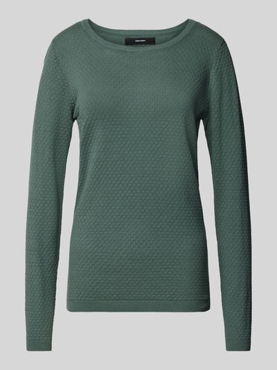 Vero Moda Sweter z dzianiny o kroju regular fit z okrągłym dekoltem ‘CARE STRUCTURE’ Miętowy 2