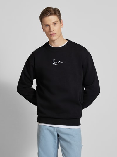 KARL KANI Sweatshirt met labelstitching Zwart - 4