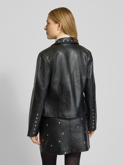 mbyM Jack in leerlook, model 'Liami' Zwart - 5