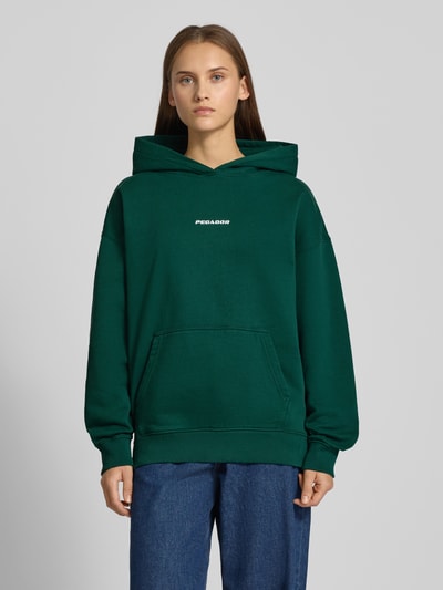 Pegador Oversized Hoodie mit Logo-Stitching Modell 'Clarita' Dunkelgruen 4