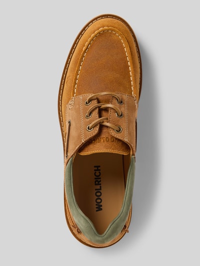 Woolrich Bootsschuhe aus Leder mit profilierter Sohle Cognac 3