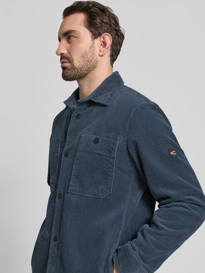 camel active Regular Fit Freizeithemd in Cord-Optik Petrol 3