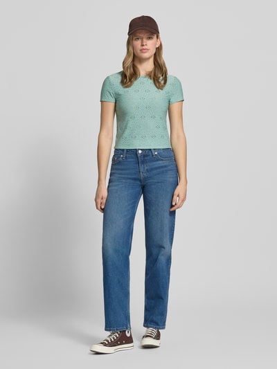 ONLY Relaxed Fit T-Shirt mit Ausbrenner-Effekt Model 'SMILLA' Schilf 1