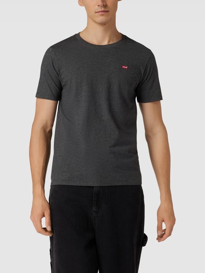 Levi's® T-Shirt mit Label-Stitching Dunkelgrau Melange 4